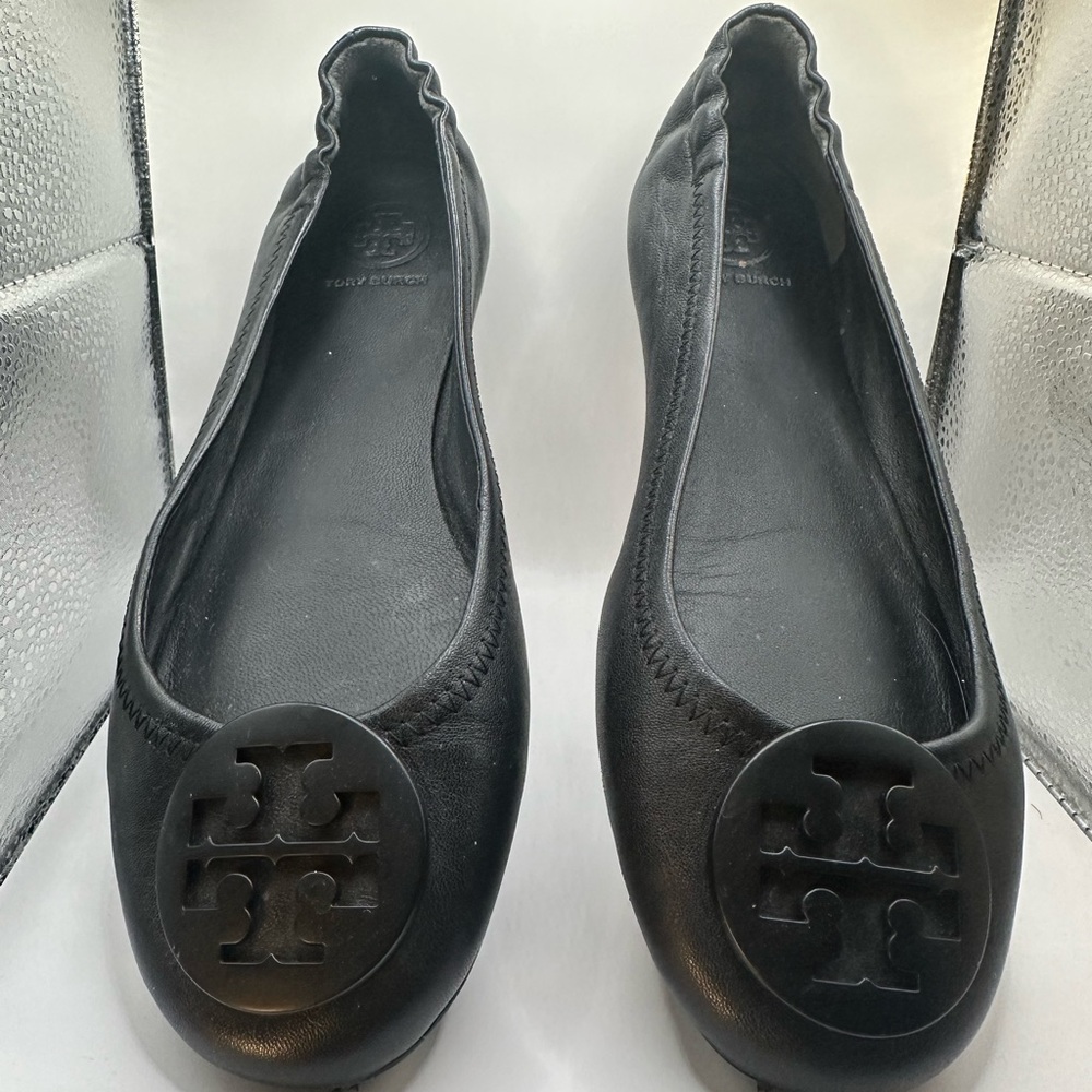 Tory Burch Black Leather Flats